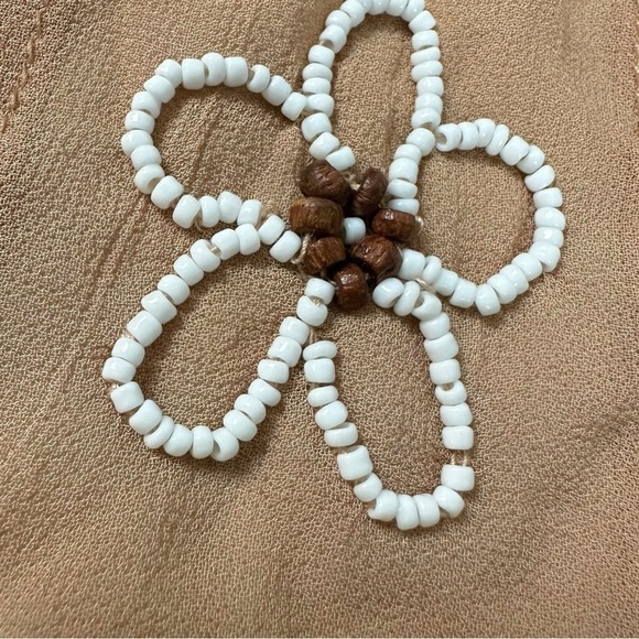 Free People Riley Pony Scarf Western Bohemian Beaded Chain Fringe Hair Tie NWT - Picture 7 of 15